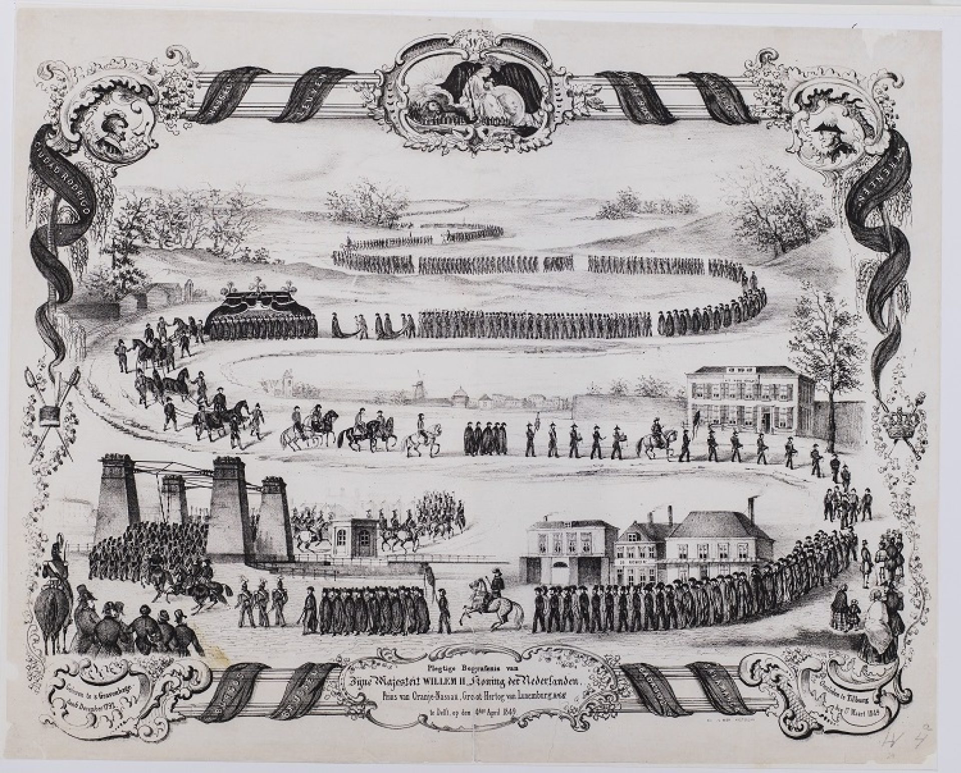 De begrafenisstoet van koning Willem II SMT00959