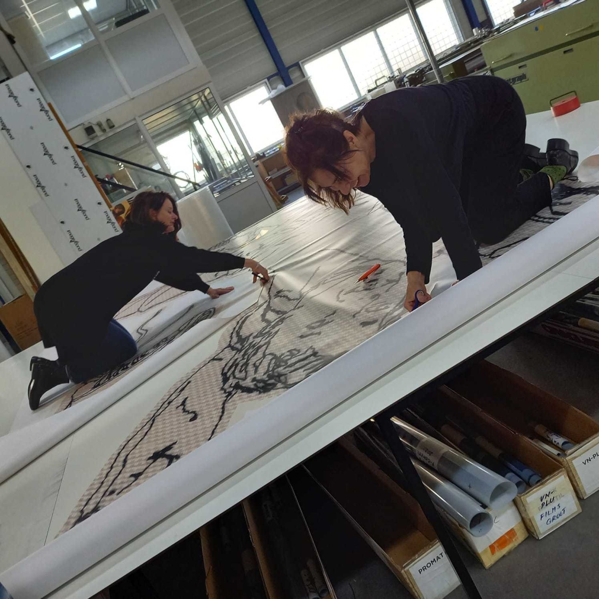 Making of geveldoek Dankraam Tilburg