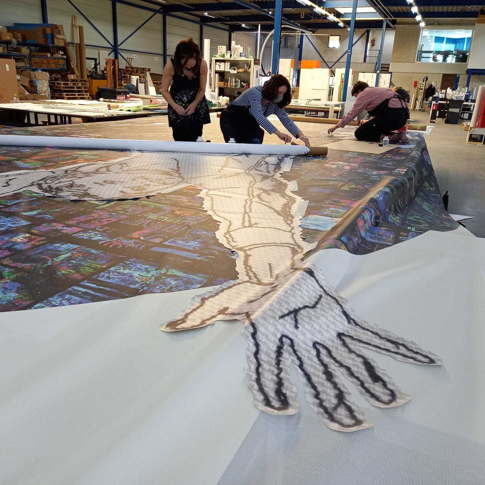 Making of geveldoek Dankraam Tilburg2