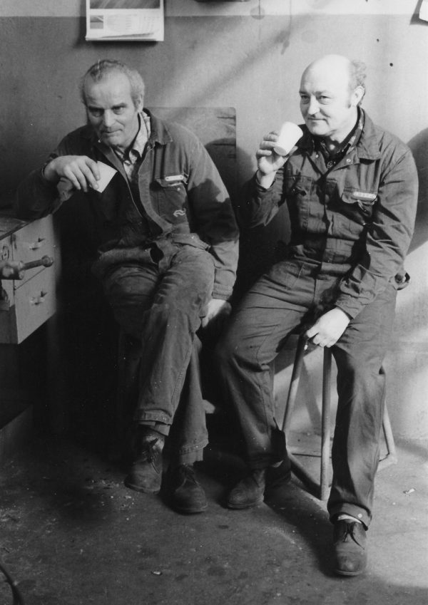 NS Werkplaats werknemers tijdens pauze 2 collectie Jo Mastbroek